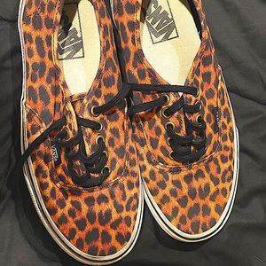 Cheeta print limited addition vans.(used)